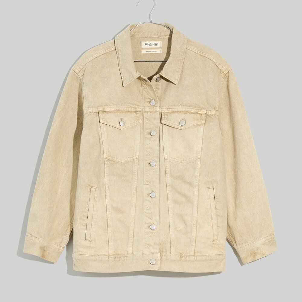Madewell Oversized Denim Tan Trucker Jacket